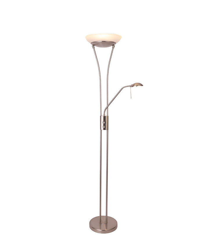 Reed 23W Mother & Child LED Floor Lamp Satin Chrome - LL-LED-01SC