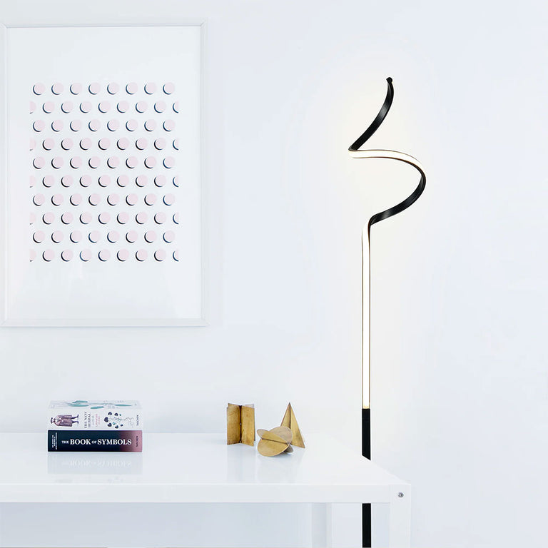 Chipper 10W LED Floor Lamp Black / Warm White - LL-LED-12B