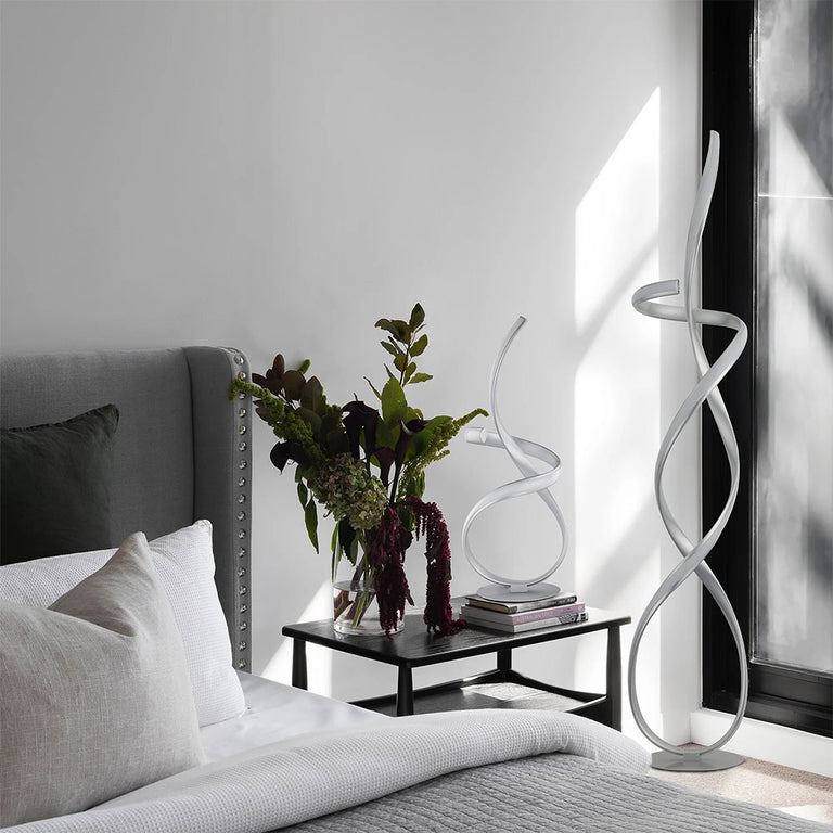 Ainhoa 30W LED Floor Lamp Satin Chrome / Warm White - LL-LED-21SC