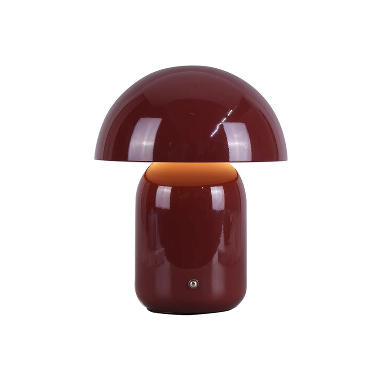 Mushroom LED CCT Dimmable USB Rechargeable Touch Table Lamp Brick Red - LL-LED-29BR