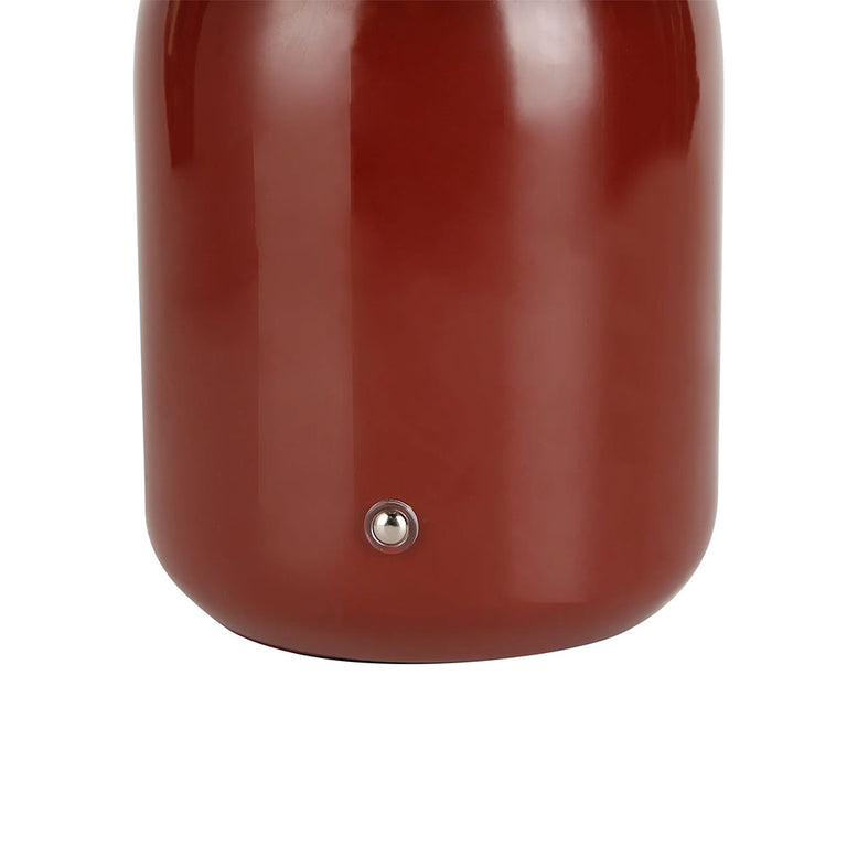 Mushroom LED CCT Dimmable USB Rechargeable Touch Table Lamp Brick Red - LL-LED-29BR