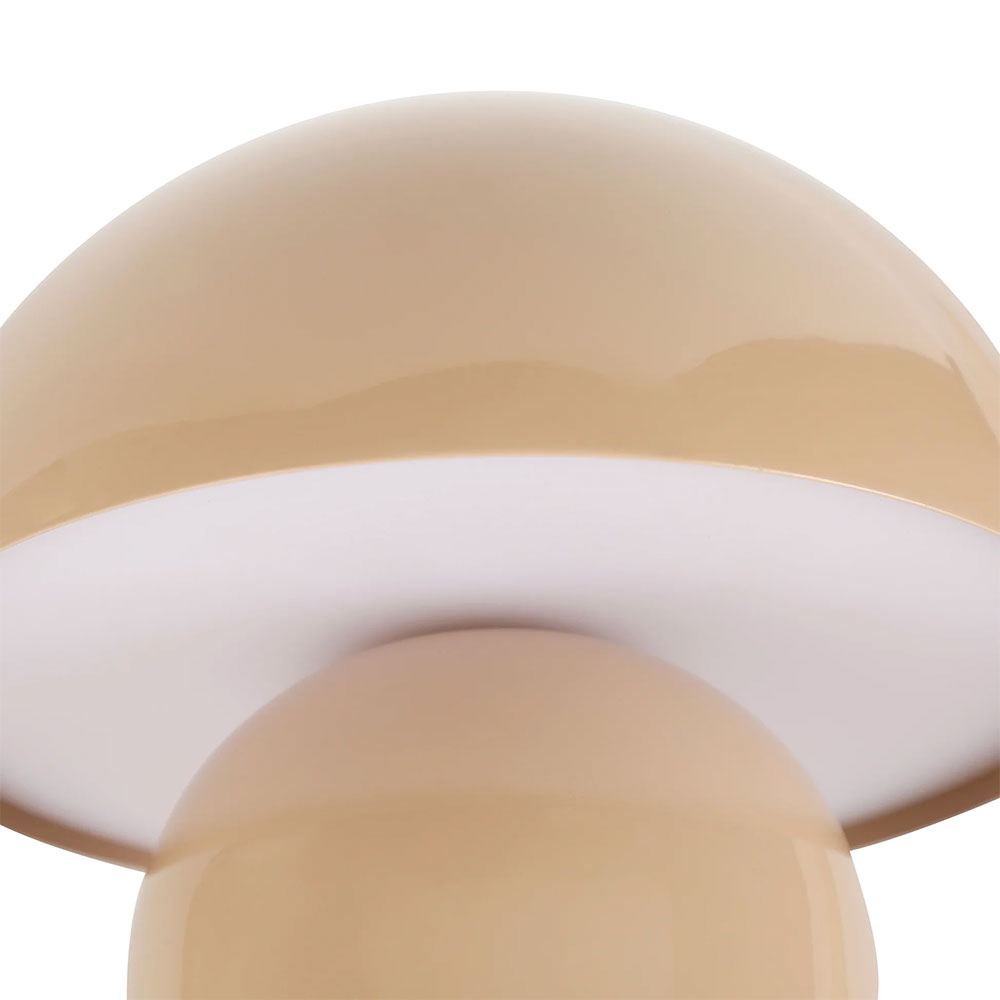 Mushroom LED CCT Dimmable USB Rechargeable Touch Table Lamp Taupe - LL-LED-29T