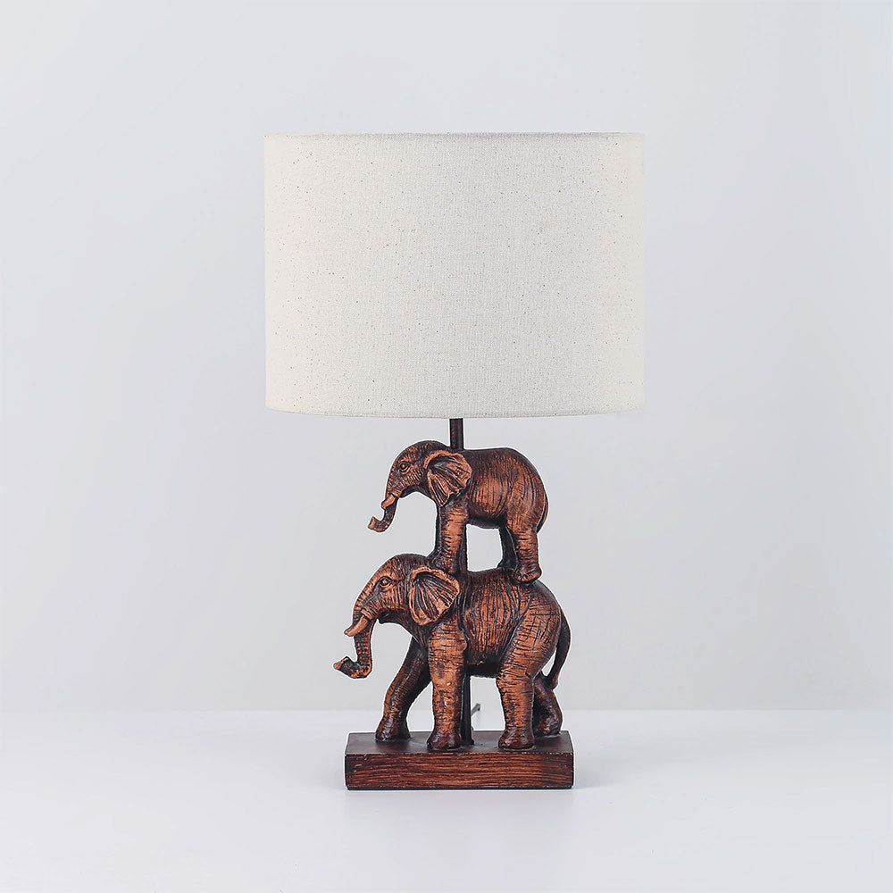 Mother & Calf Elephant LED Table Lamp Brushed Bronze - LL-LED-31