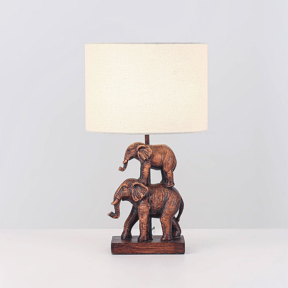 Mother & Calf Elephant LED Table Lamp Brushed Bronze - LL-LED-31