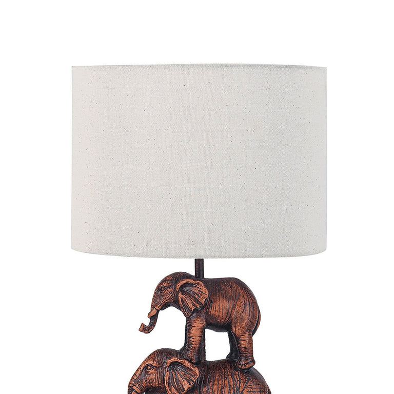 Mother & Calf Elephant LED Table Lamp Brushed Bronze - LL-LED-31