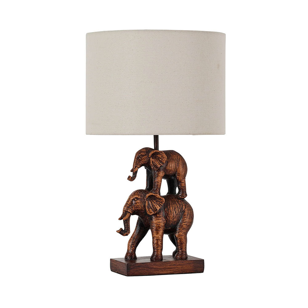 Mother & Calf Elephant LED Table Lamp Brushed Bronze - LL-LED-31