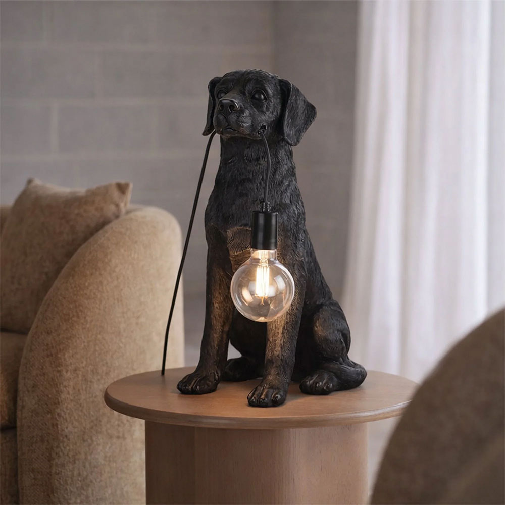 Golden Retriever LED Table Lamp Black - LL-LED-33B