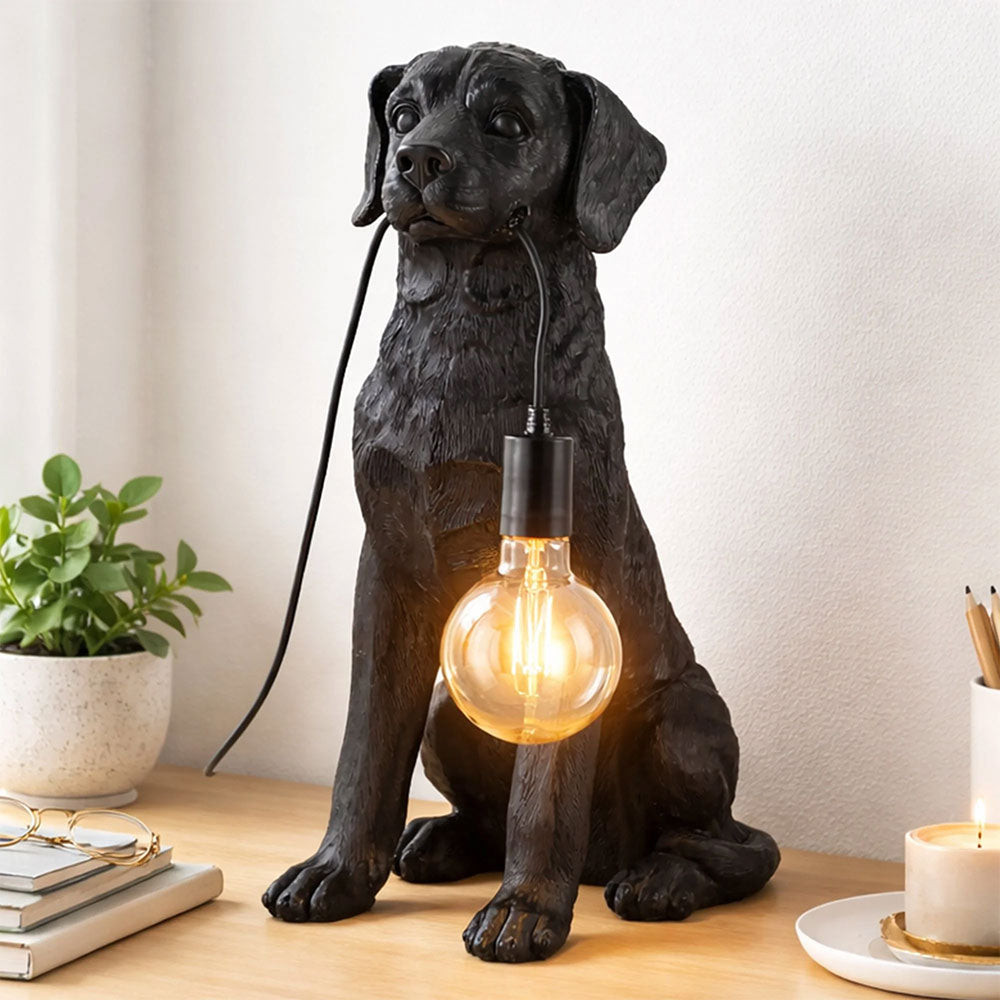 Golden Retriever LED Table Lamp Black - LL-LED-33B