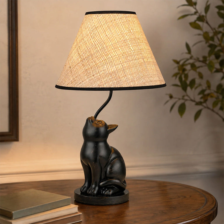 Upward-Looking Cat LED Table Lamp Black - LL-LED-35