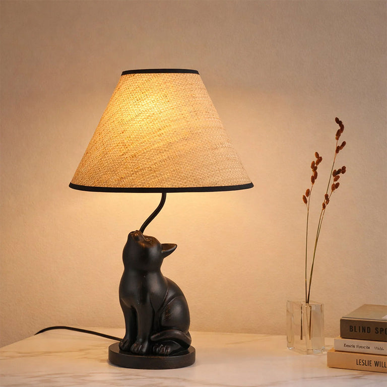 Upward-Looking Cat LED Table Lamp Black - LL-LED-35