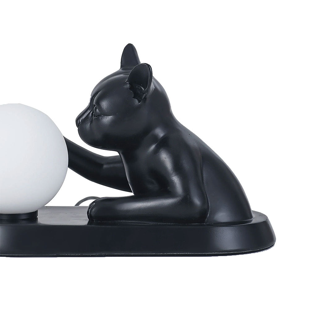 Cat Touching Ball LED Table Lamp Black - LL-LED-36