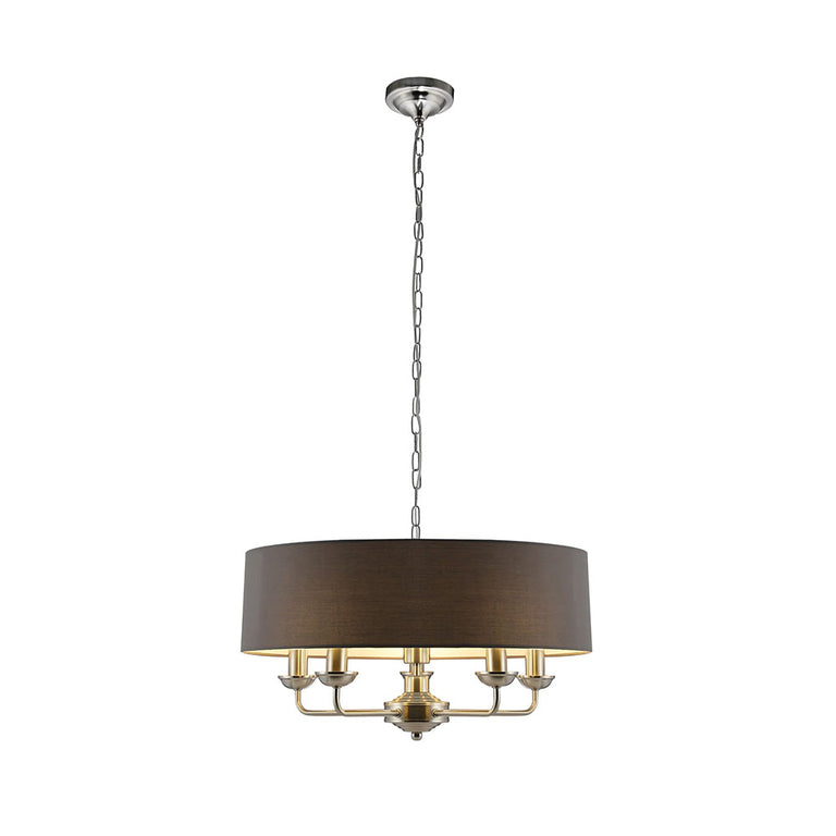 Beata 5 Light Large Chandelier Satin Nickel / Grey - LL002CH095L