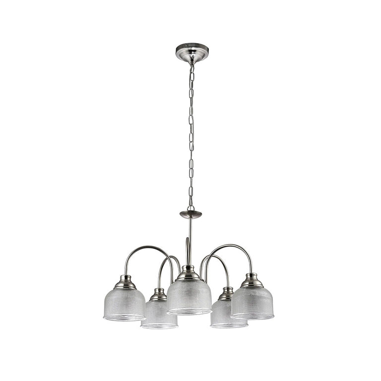 Aviva 5 Light Chandelier Satin Chrome - LL002CH102L