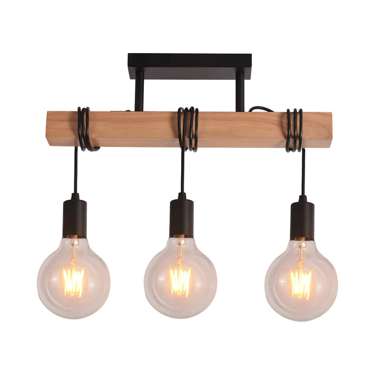 Tibery 3 Light Pendant Black - LL002CL002