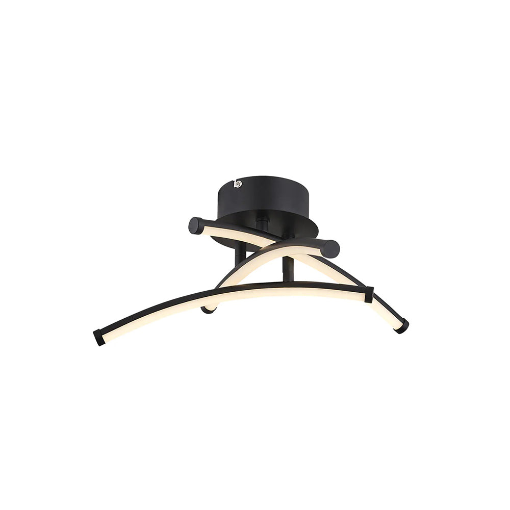 Gamilah 12W LED Dimmable 3 Light Ceiling Light Matt Black / Warm White - LL002CL009