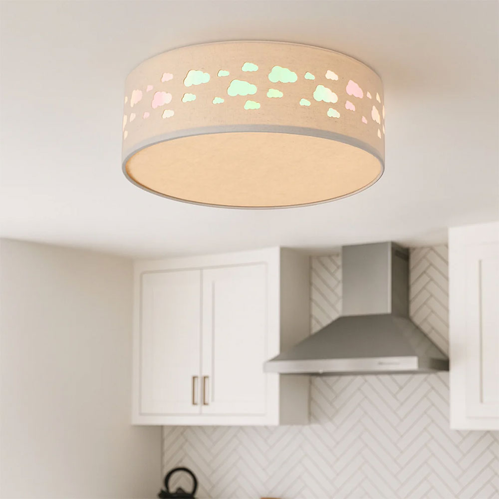Kiki LED Flush Mount Light Cloud White - LL002CL137C