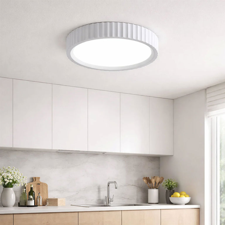 Mallory Plaster LED CCT Ceiling Light Large White - LL002CL141L