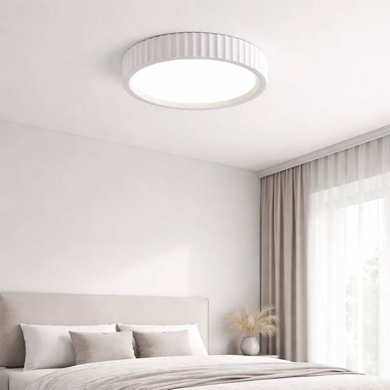Mallory Plaster LED CCT Ceiling Light Large White - LL002CL141L
