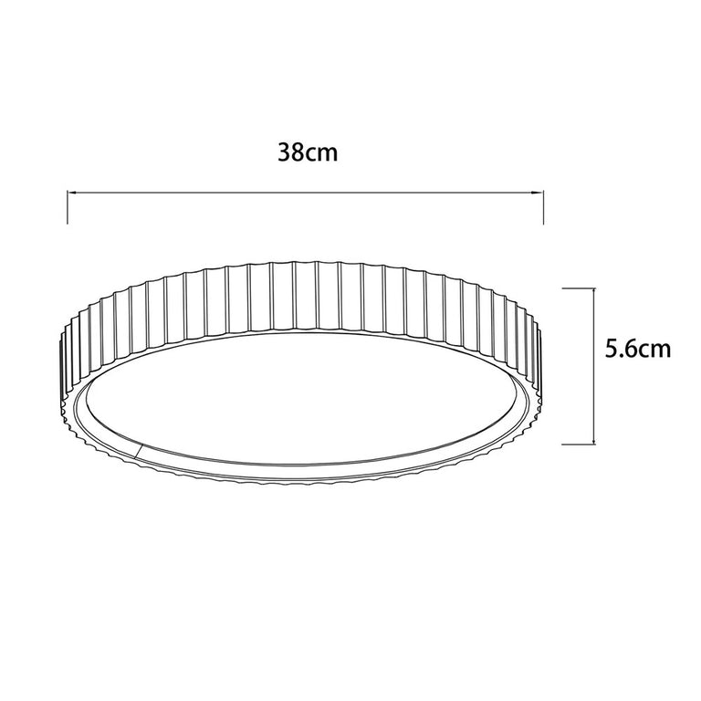 Mallory Plaster LED CCT Ceiling Light Large White - LL002CL141L