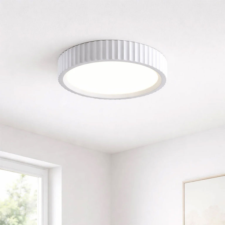 Mallory Plaster LED CCT Ceiling Light Small White - LL002CL141S