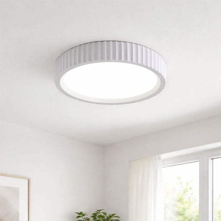 Mallory Plaster LED CCT Ceiling Light Small White - LL002CL141S