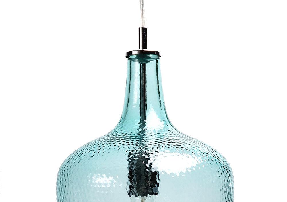 Marsha 1 Light Glass Pendant Soft Aqua Blue - LL002PL037BL