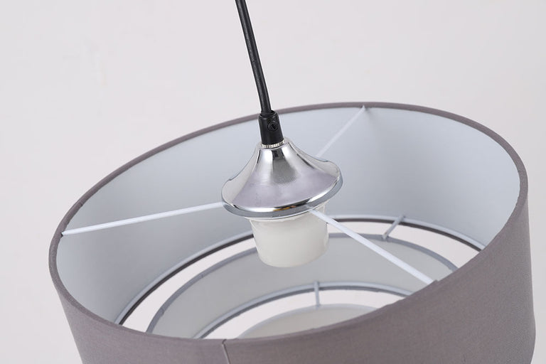 Isabelle 1 Light Pendant Grey - LL002PL045GR