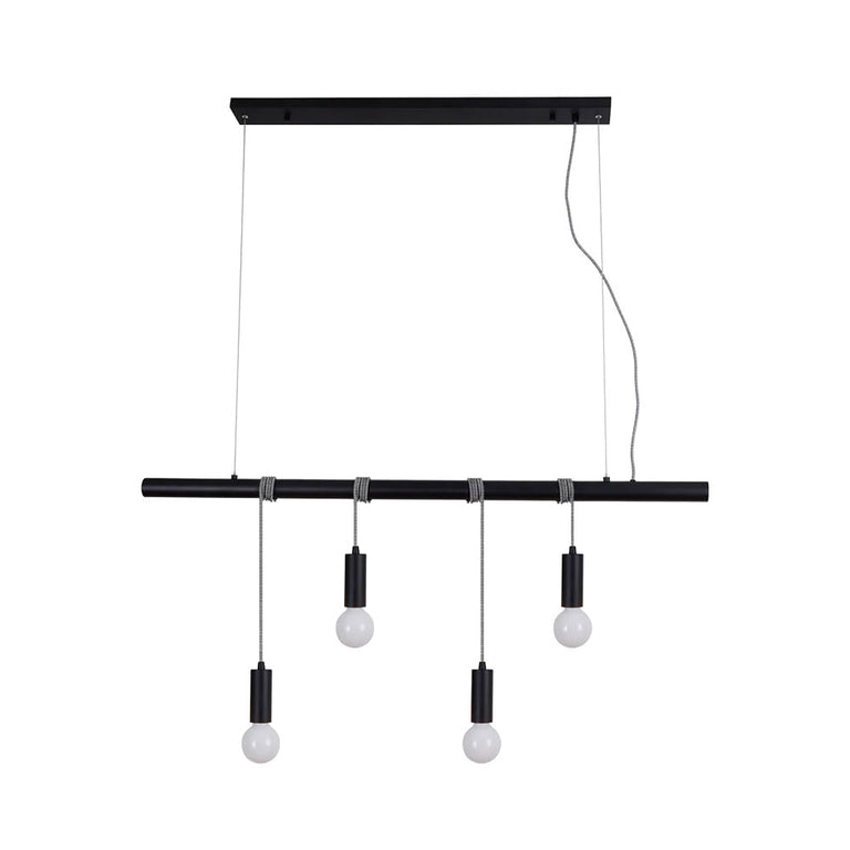 Bikkel 4 Light Pendant Black - LL002PL071B