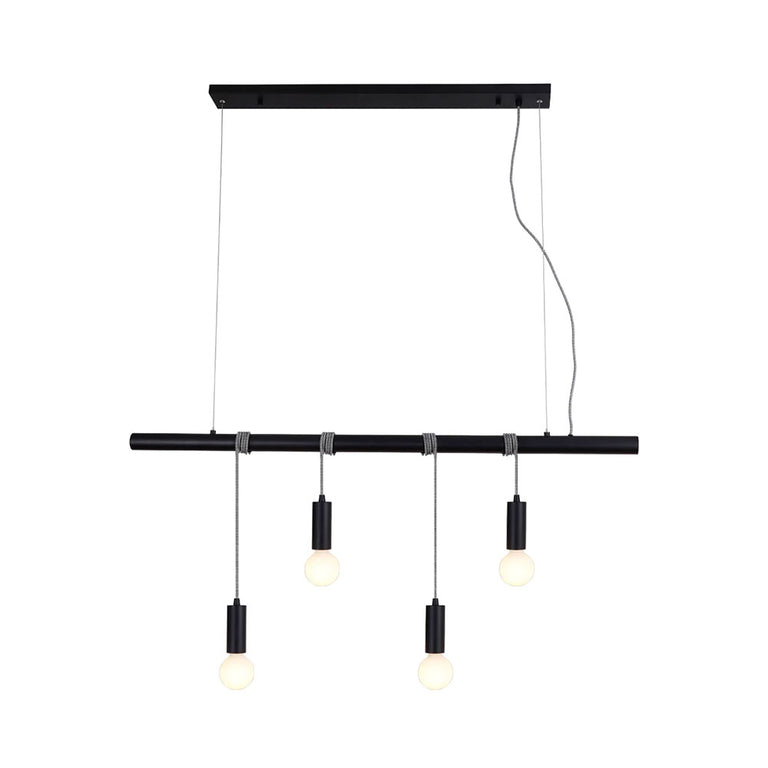 Bikkel 4 Light Pendant Black - LL002PL071B