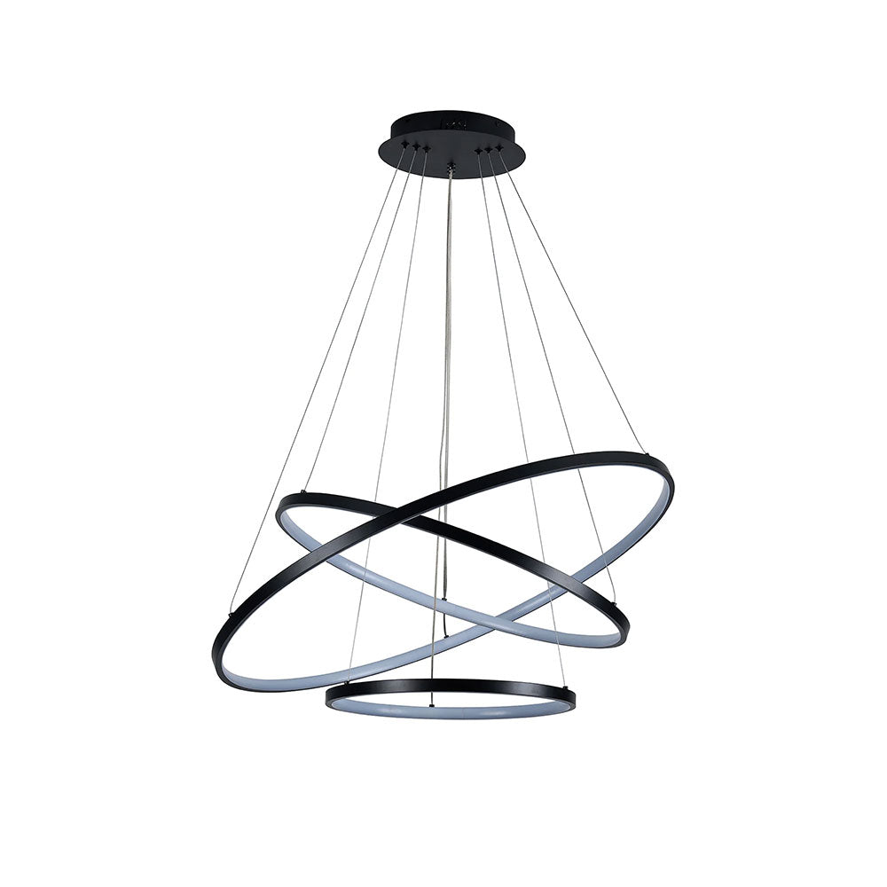 Trinity 80W LED Dimmable Large Pendant Black - Tri-Colour - LL002PL126L