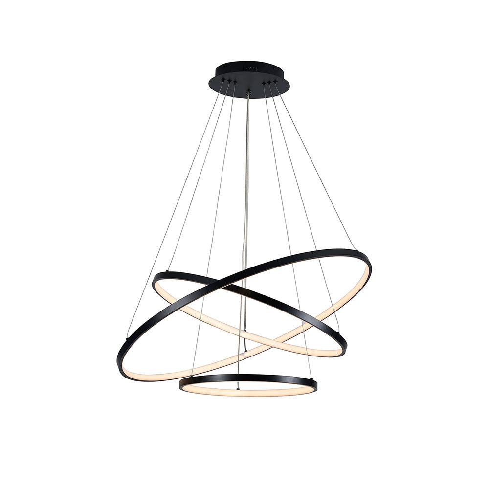 Trinity 80W LED Dimmable Large Pendant Black - Tri-Colour - LL002PL126L