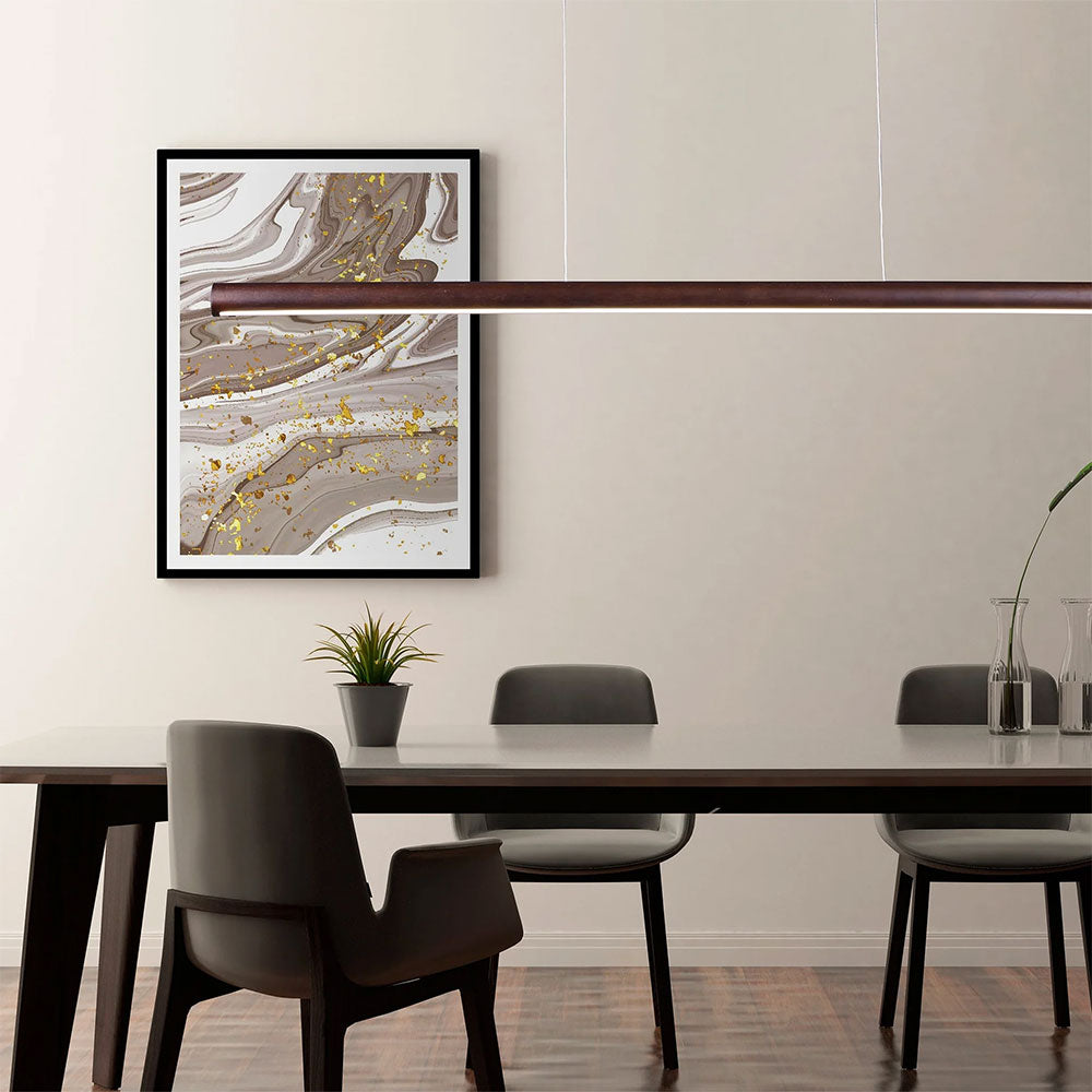 Freya 26W LED Pendant Light Large Walnut / Tri-Colour - LL002PL152LB