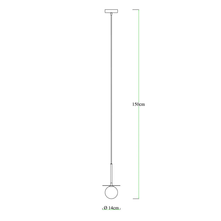 Ophelia 1lt Pendant Brass - LL002PL169