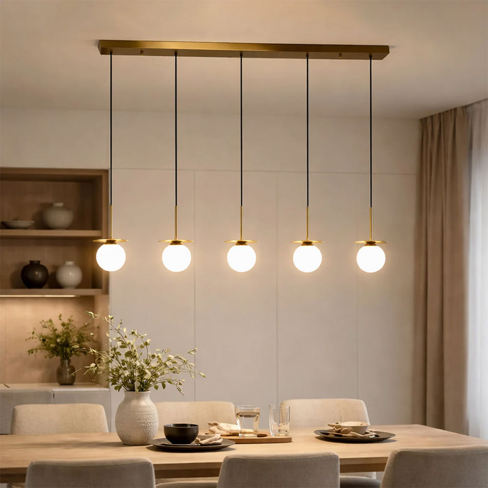 Ophelia 5lt Pendant Brass - LL002PL170