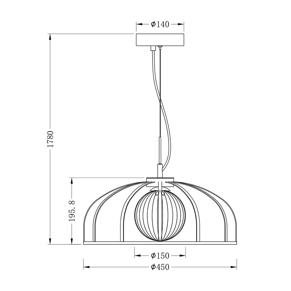 Calista LED Pendant Black - LL002PL171B