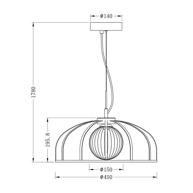Calista LED Pendant Black - LL002PL171B