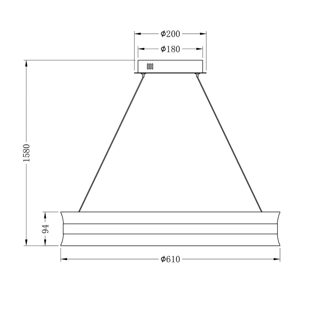 Apex Inbuilt LED CCT Halo Pendant Brass - LL002PL172