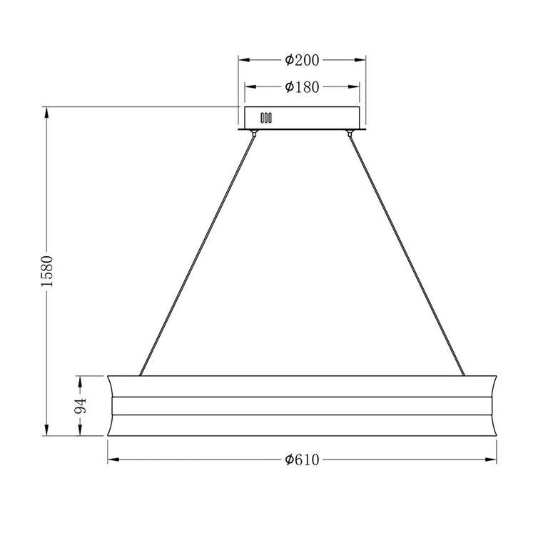 Apex Inbuilt LED CCT Halo Pendant Brass - LL002PL172