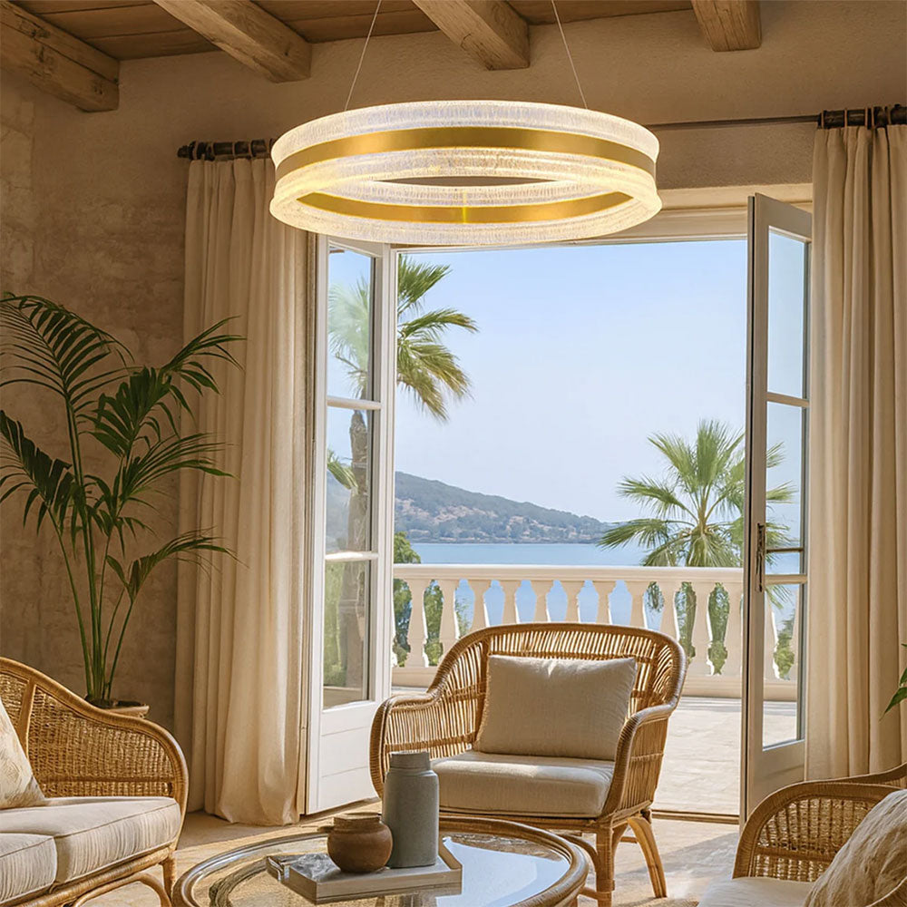 Apex Inbuilt LED CCT Halo Pendant Brass - LL002PL172