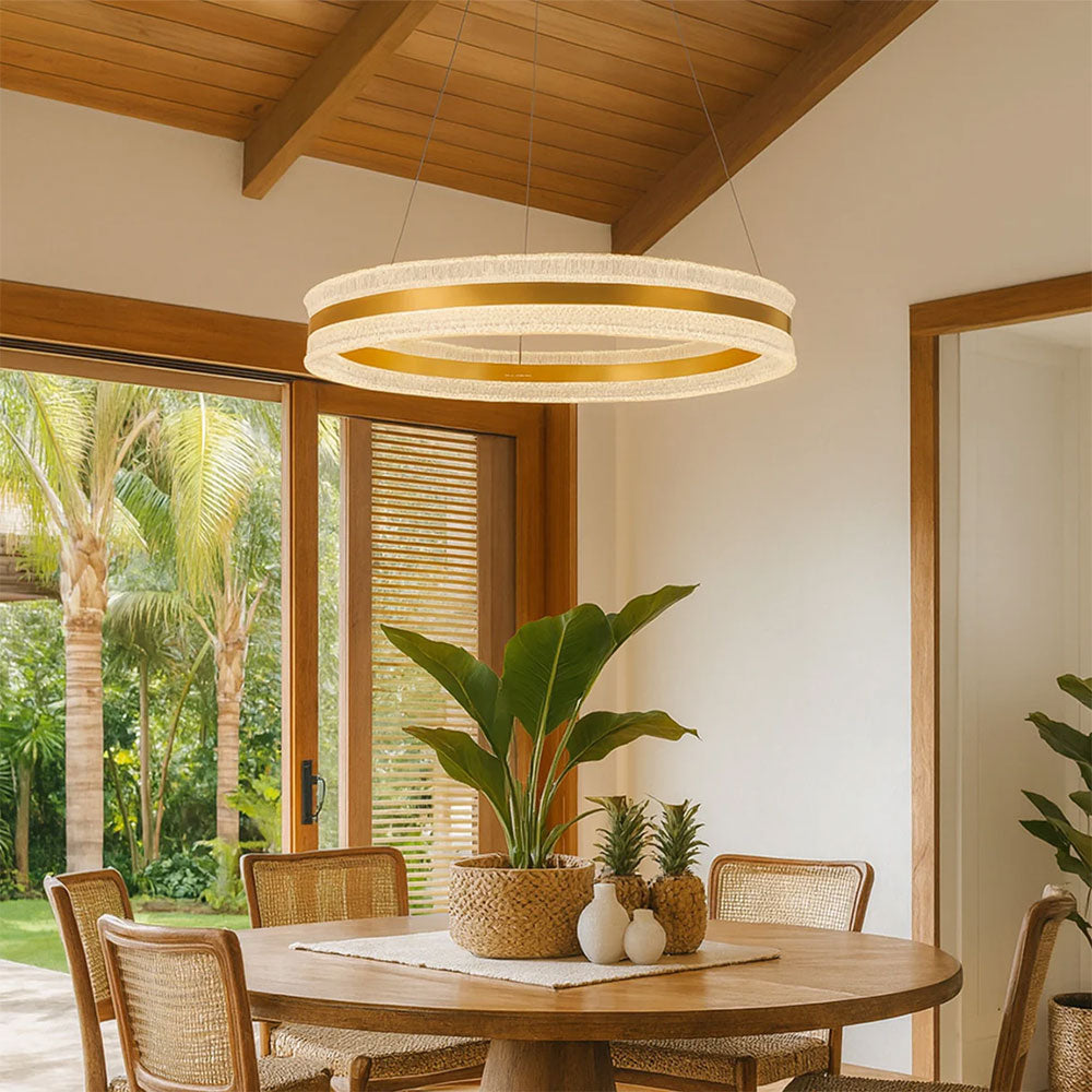Apex Inbuilt LED CCT Halo Pendant Brass - LL002PL172
