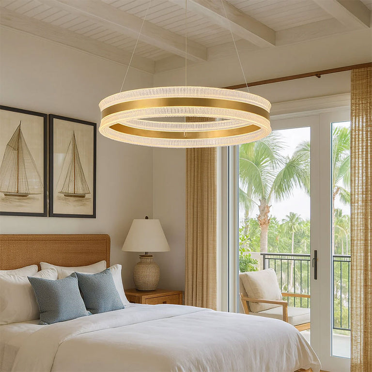 Apex Inbuilt LED CCT Halo Pendant Brass - LL002PL172