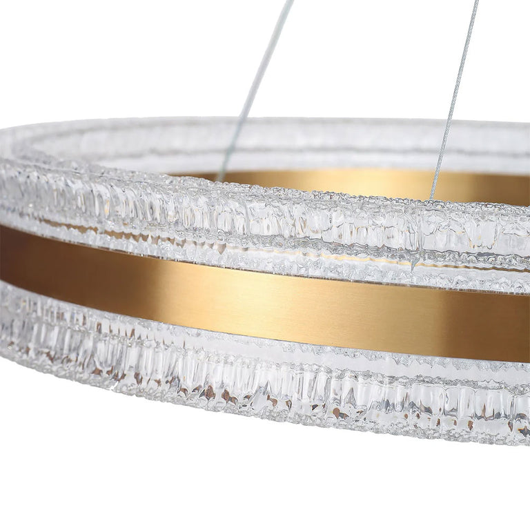 Apex Inbuilt LED CCT Halo Pendant Brass - LL002PL172