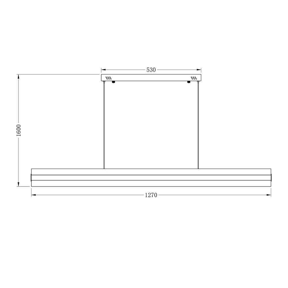 Apex Inbuilt LED CCT Linear Pendant Brass - LL002PL173