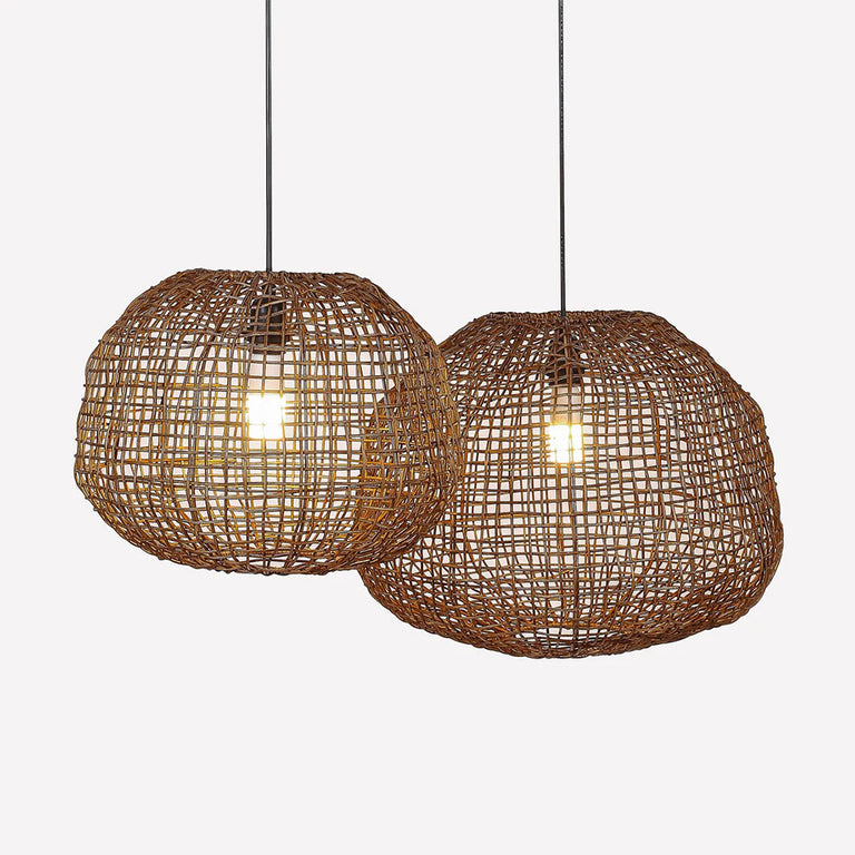 Nerina Rattan Pendant Large Brown - LL002PL175L