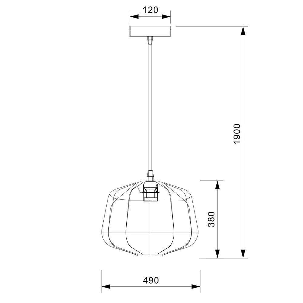 Nerina Rattan Pendant Large Brown - LL002PL175L