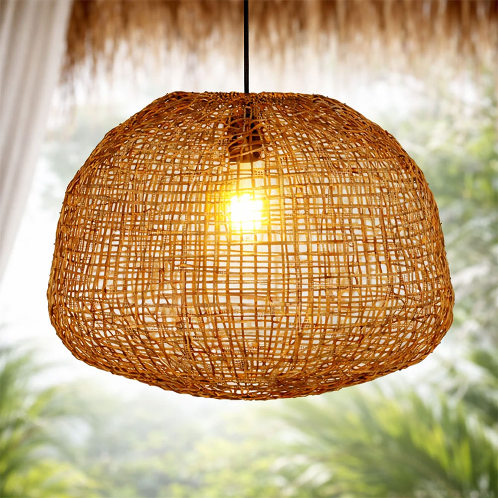 Nerina Rattan Pendant Large Brown - LL002PL175L