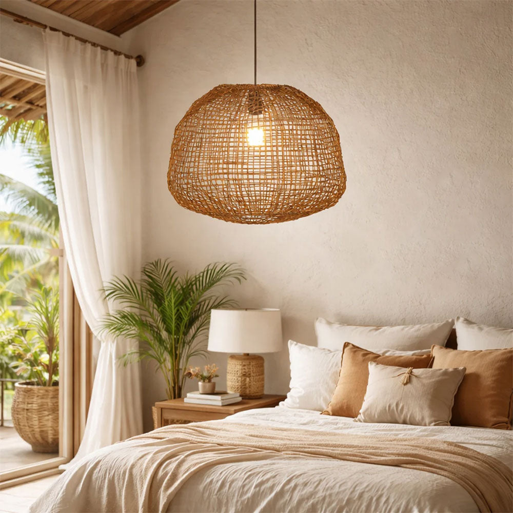 Nerina Rattan Pendant Large Brown - LL002PL175L