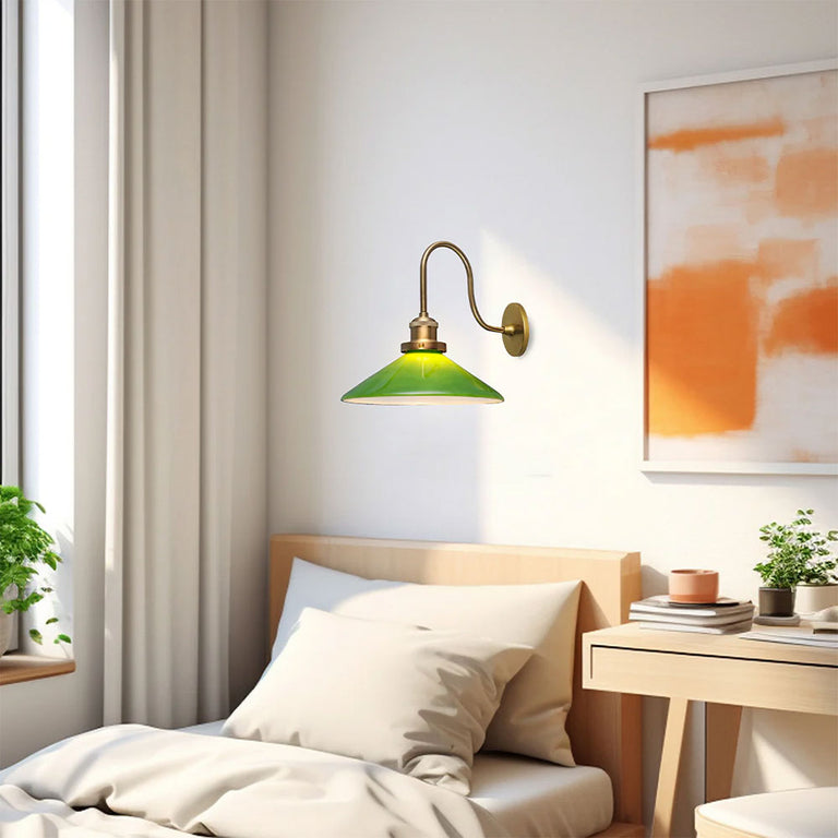 Gemma Glass Wall Light Green - LL002WL008G