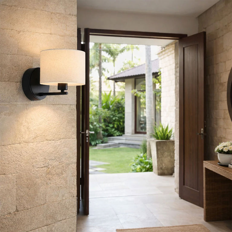 Clarissa Rechargeable Built in LED CCT Dimmable Wall Sconce Black - LL002WL018B