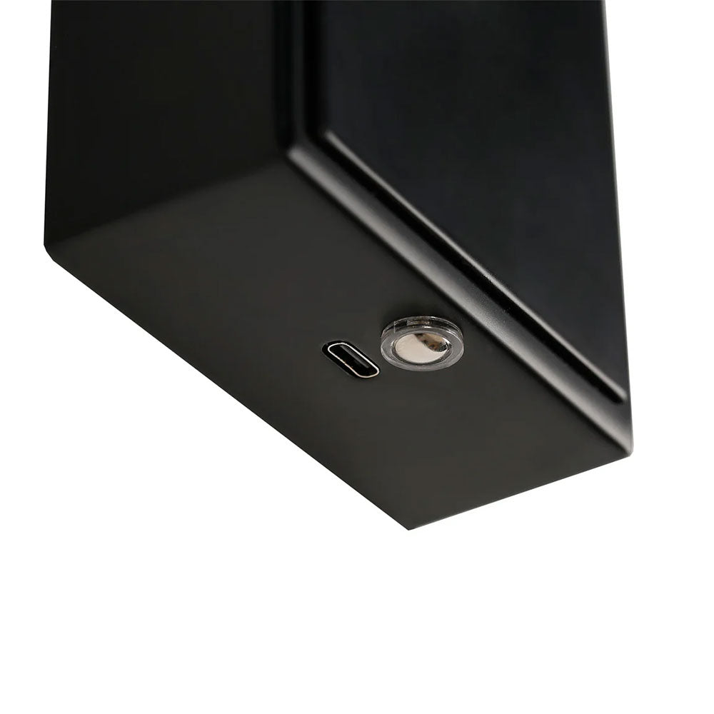 Rosalind Rechargeable Built in LED CCT Dimmable Wall Sconce Black - LL002WL019B